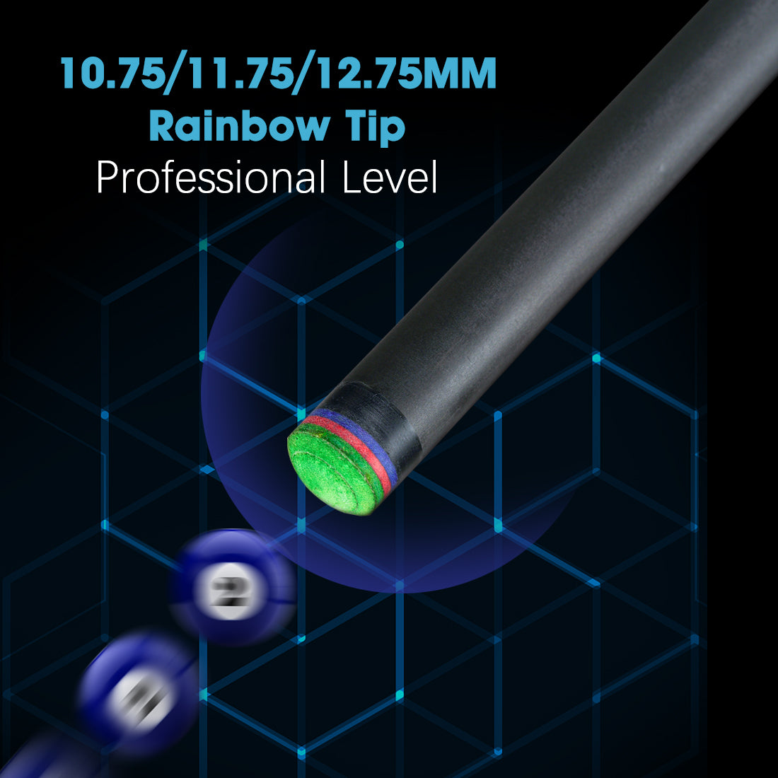 Single Pool Shaft - Radial Pin - 12.75mm