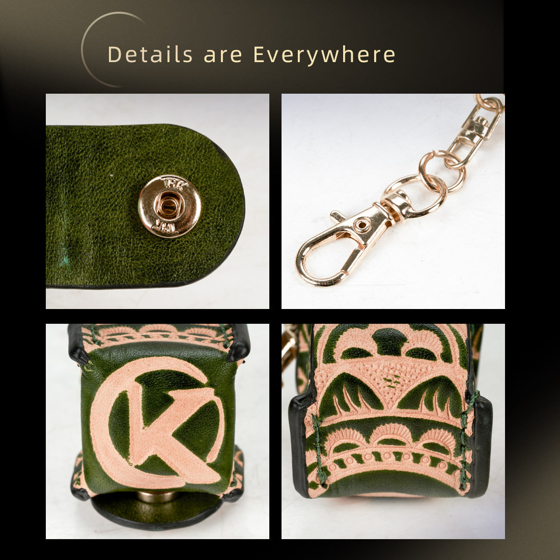 Konllen Leather Engraved Chalk Bag