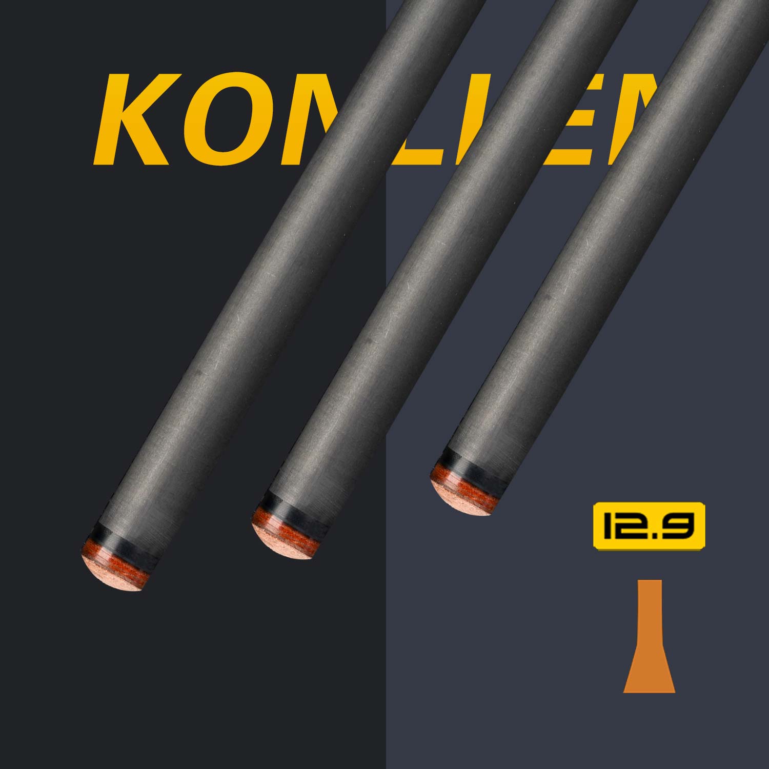 シングルカーボンシャフト - ラジアルピン -11.5mm/12.5mm/12.9mm