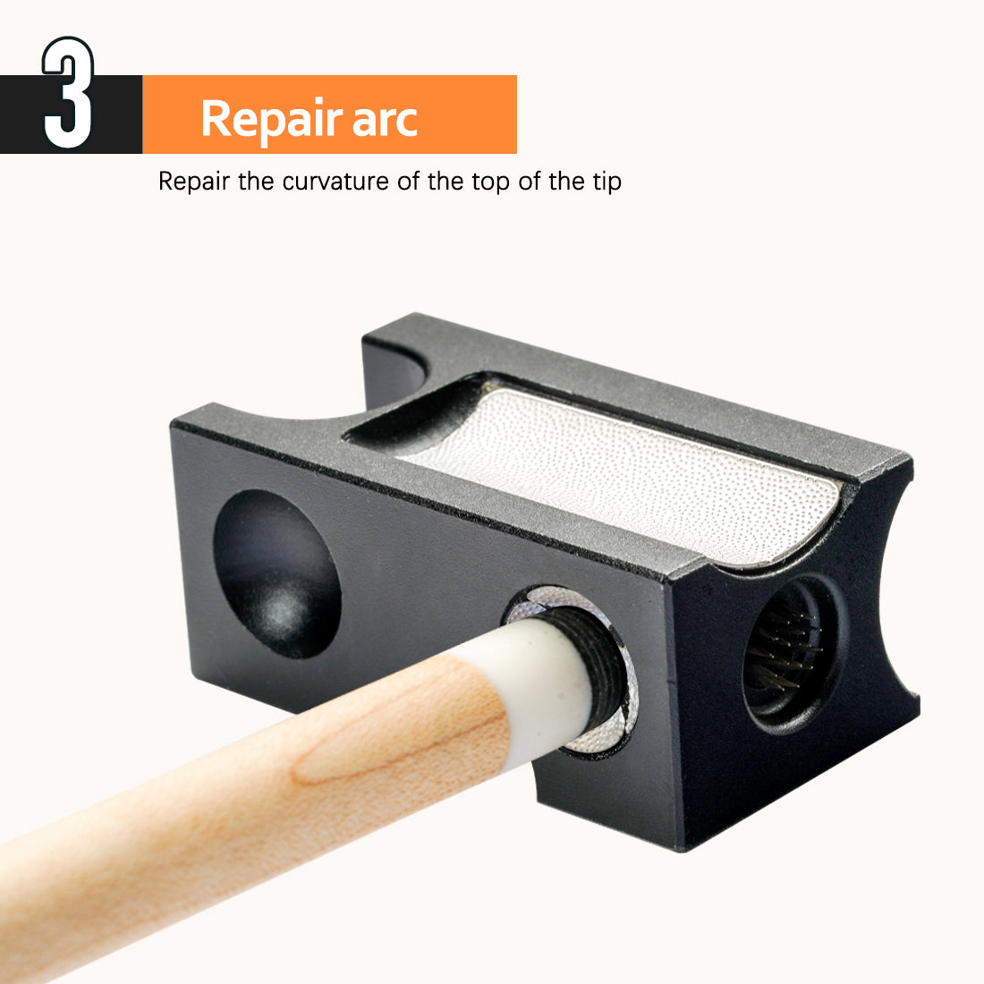 KONLLEN 8 in 1 Billiards Pool Cue Tip Repair Tool - Trimmer/Burnisher/Shaper/Tapper