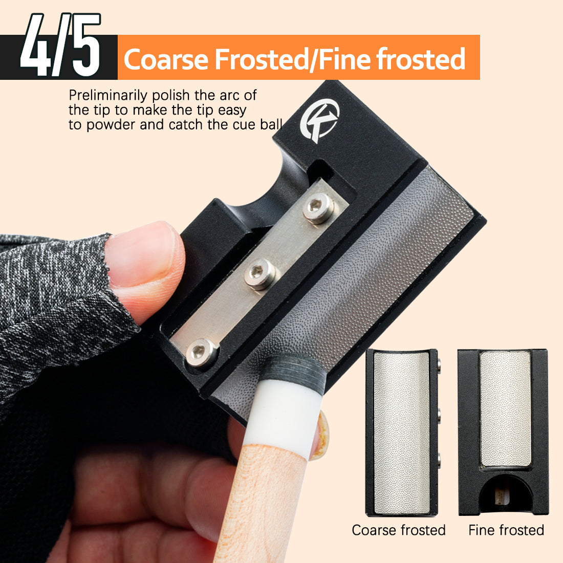 KONLLEN 8 in 1 Billiards Pool Cue Tip Repair Tool - Trimmer/Burnisher/Shaper/Tapper
