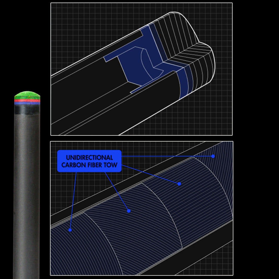 Single Pool Shaft - Radial Pin - 12.75mm