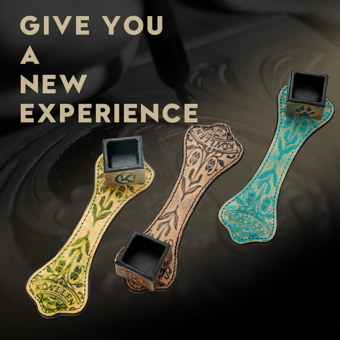 Single Square Vegetable Tanned Leather Chalk Box