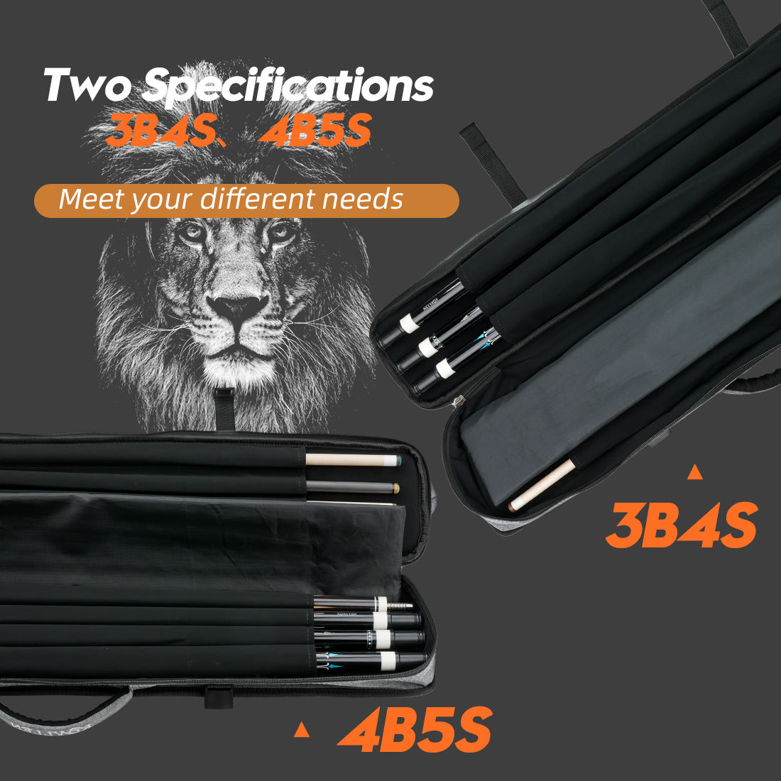 Բարձր տարողունակությամբ կտավե փափուկ պատյան - 3 կոճակ x 4 լիսեռ / - 4 կոճակ x 5 լիսեռ