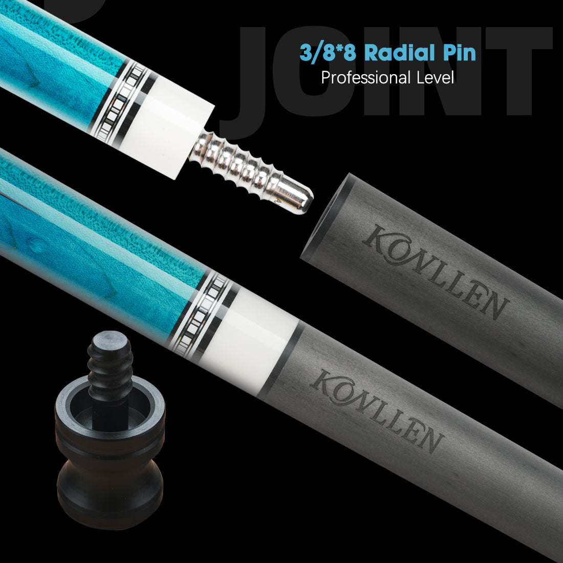 Single Pool Shaft - Radial Pin - 10.75mm/12.75mm