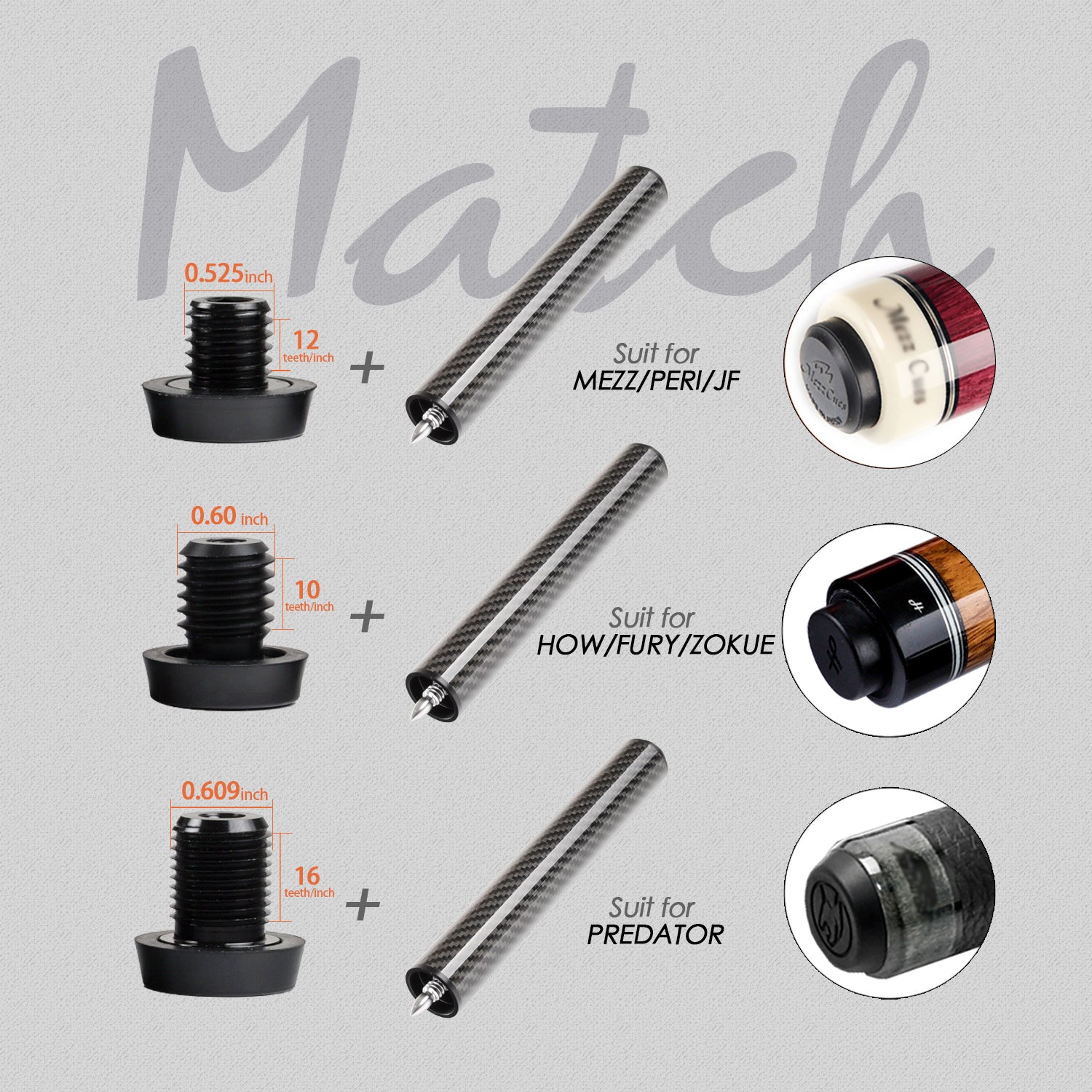 Junta de bala de extensión de 8''