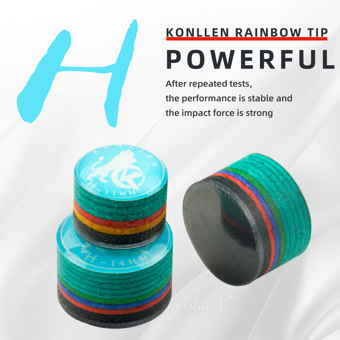KONLLEN 9 Layers Rainbow Tip With Clear