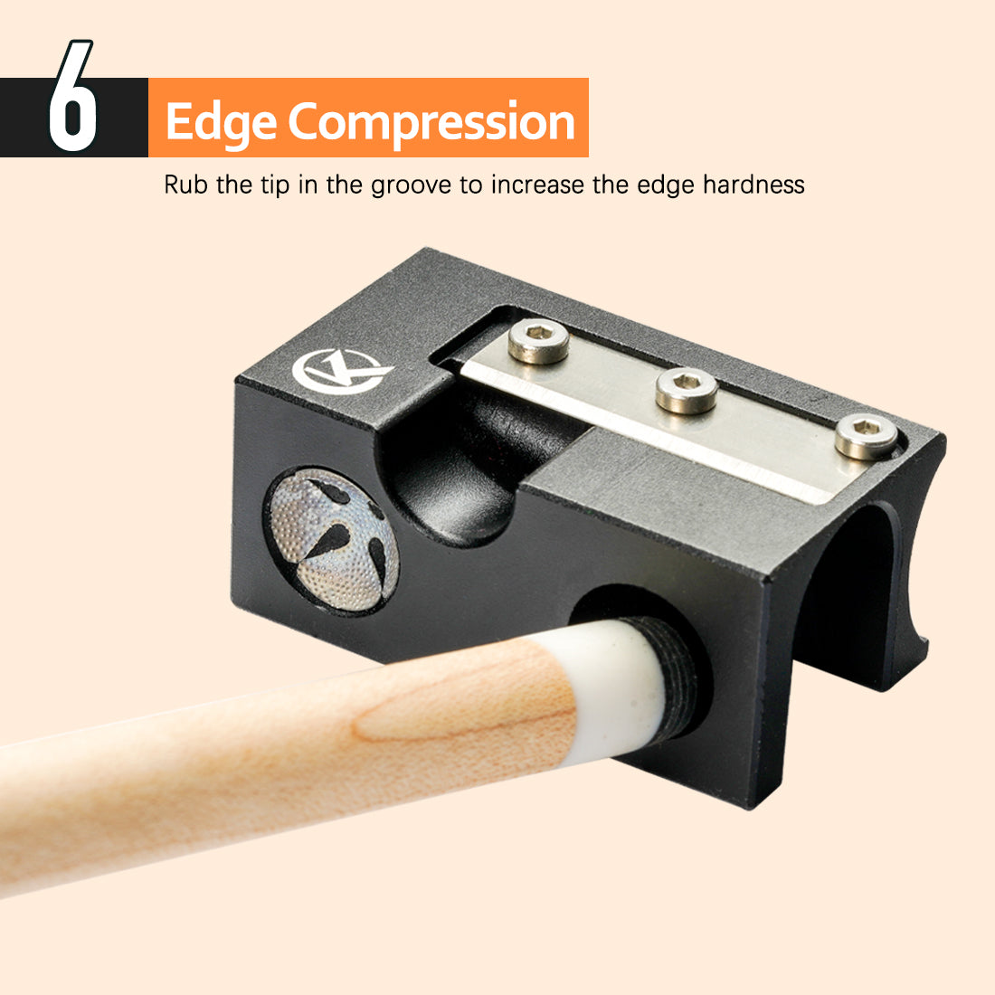 KONLLEN 8 in 1 Billiards Pool Cue Tip Repair Tool - Trimmer/Burnisher/Shaper/Tapper