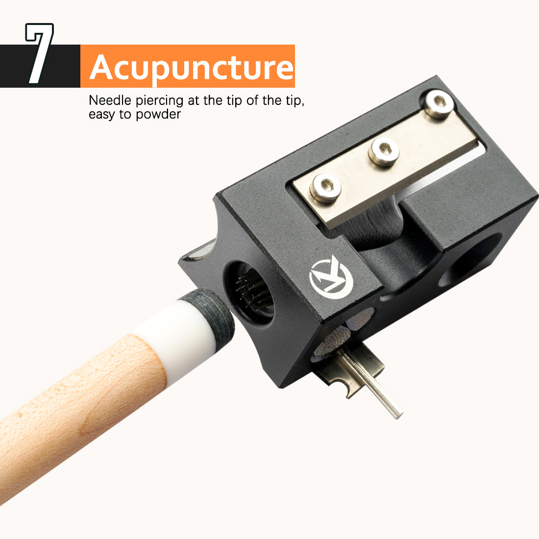 KONLLEN 8 in 1 Billiards Pool Cue Tip Repair Tool - Trimmer/Burnisher/Shaper/Tapper