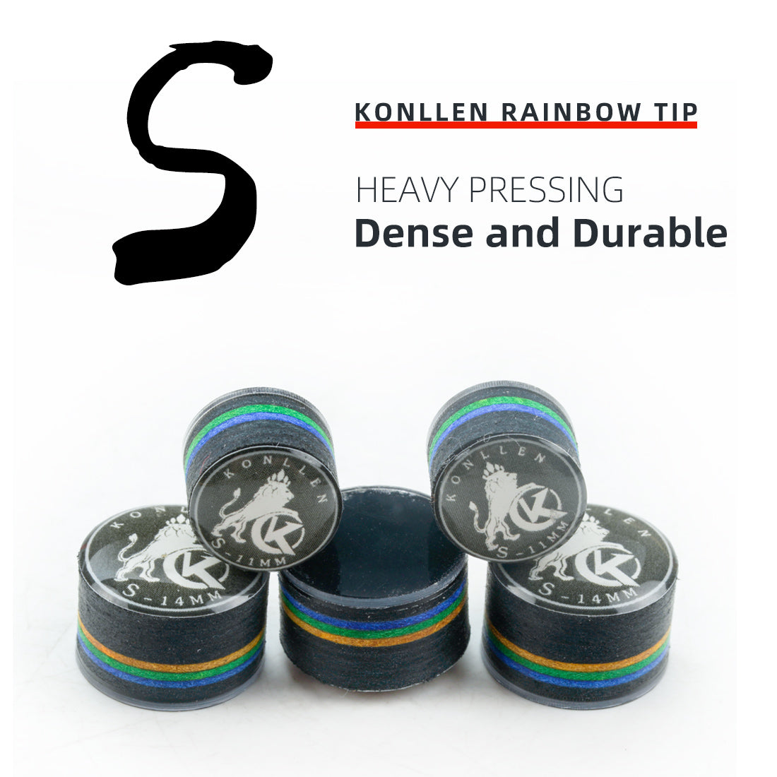 KONLLEN 9 Layers Rainbow Tip With Clear