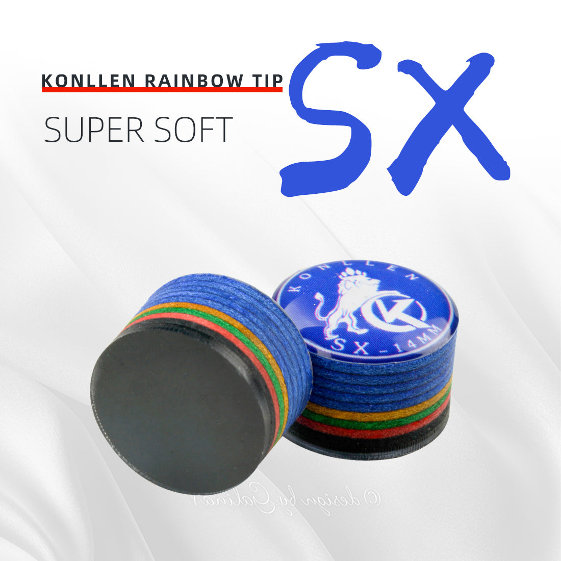 KONLLEN 9 Layers Rainbow Tip With Clear