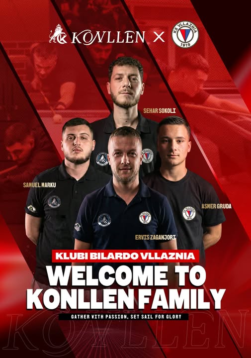Konllen has officially entered into a global strategic partnership with the legendary Albanian billiards club