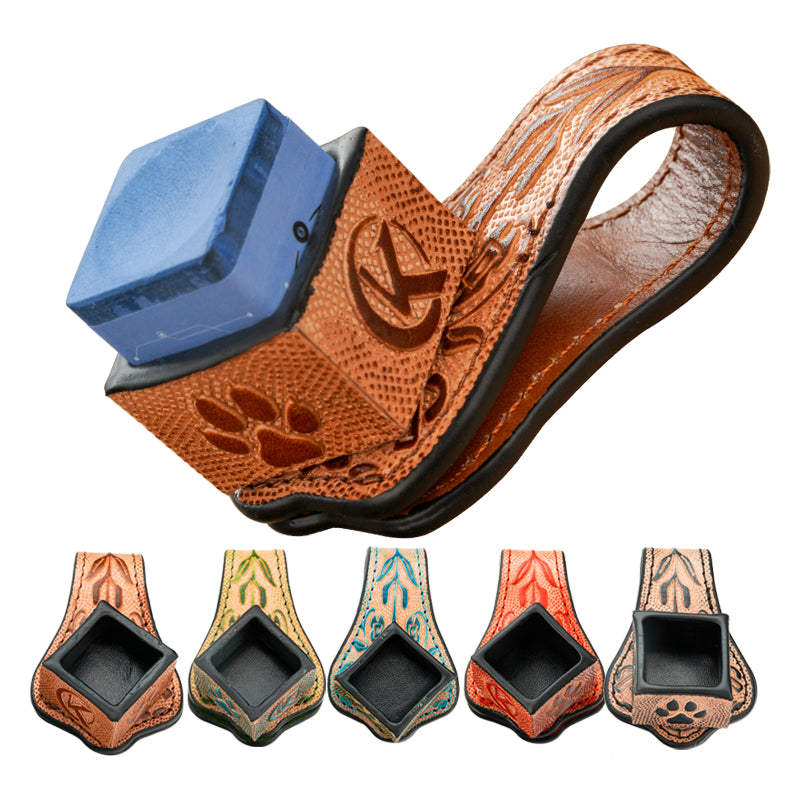 Titular de tiza de cuero curtido vegetal