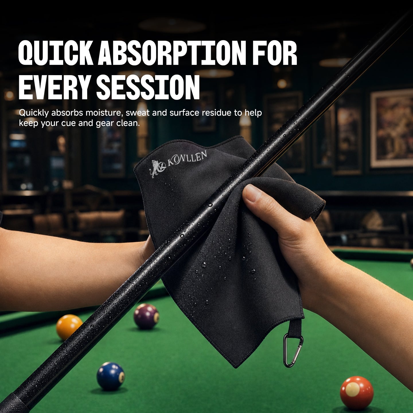 Konllen Billiards Cue Clean Towel Patterns