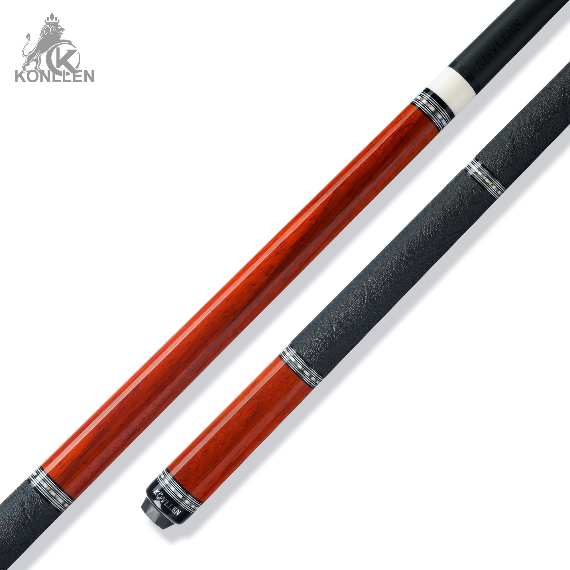 KONLLEN AXA-R1F Low Deflection Pool Cue Redrose Wood Handmade Inlay