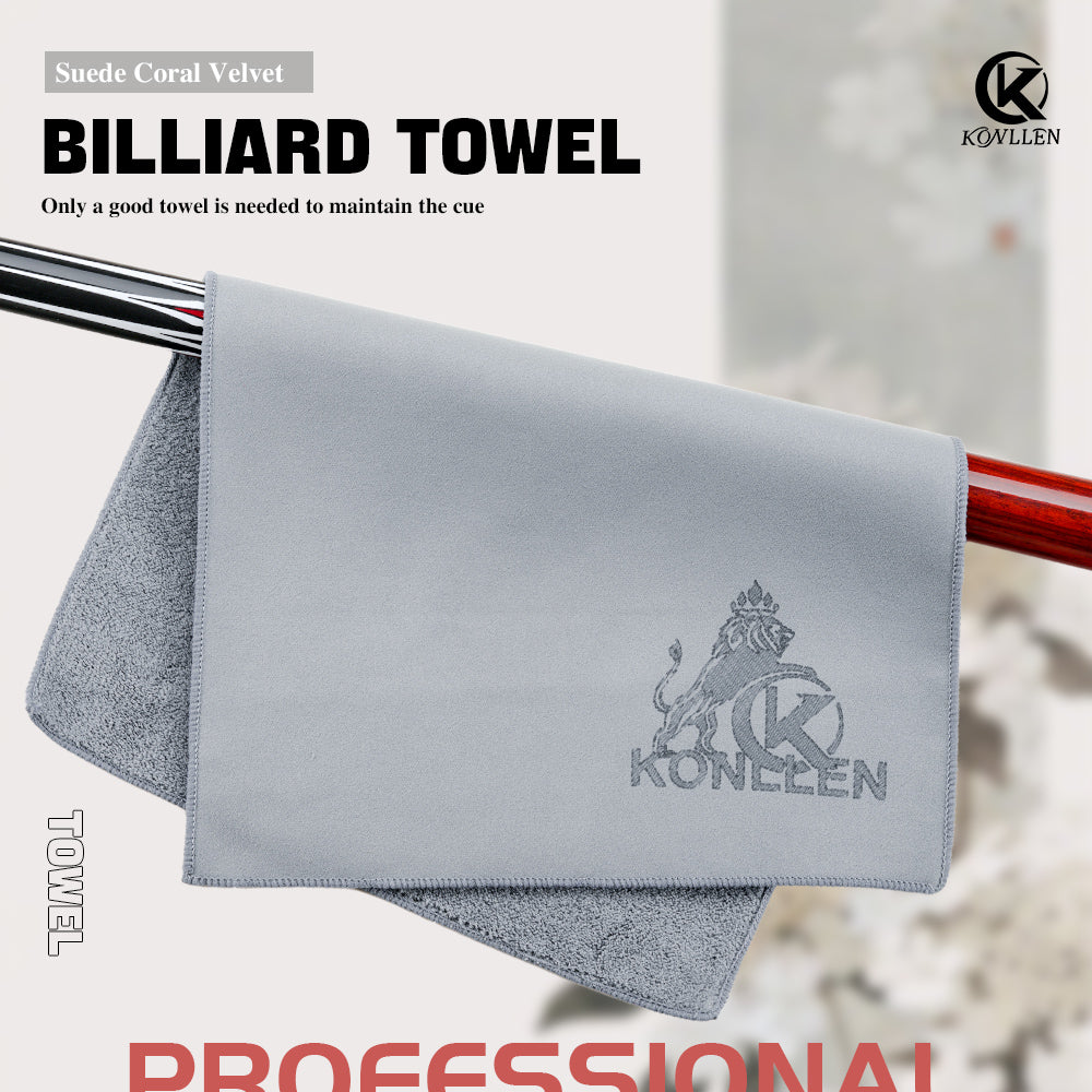 KONLLEN Billiards Cue Clean Towel - Suede 100% Cotton