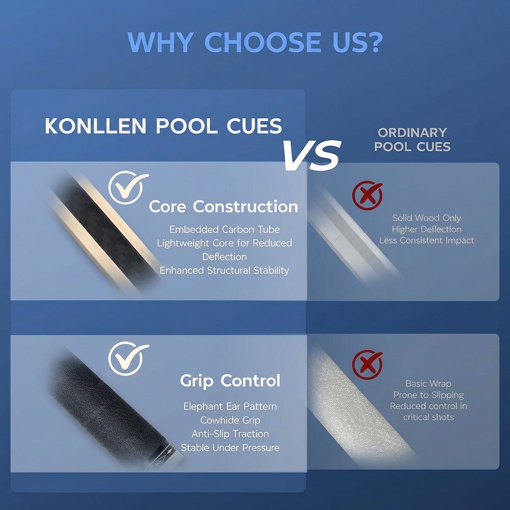 Konllen K-GW1 - Maple Shaft With Carbon Tube Inside - 12mm