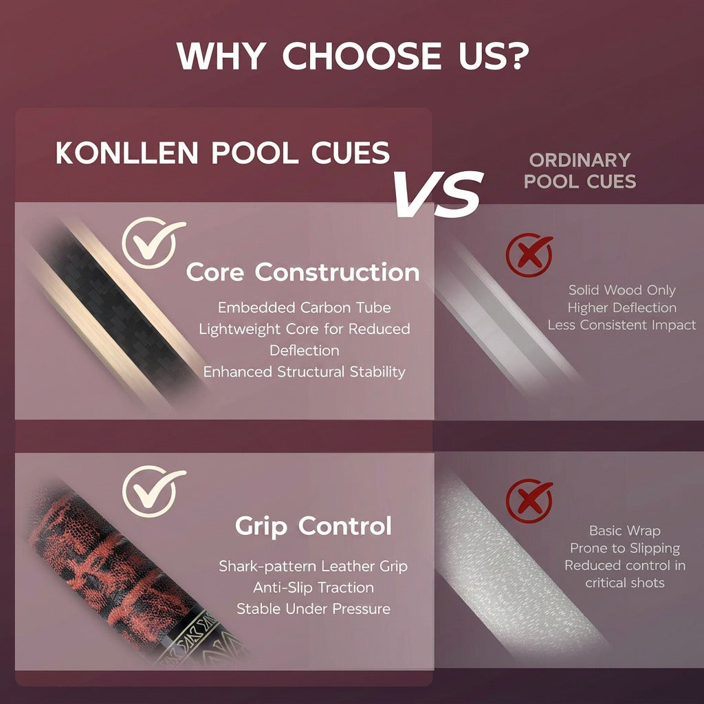 Konllen K-03 - Maple Shaft With Carbon Tube Inside - 12mm