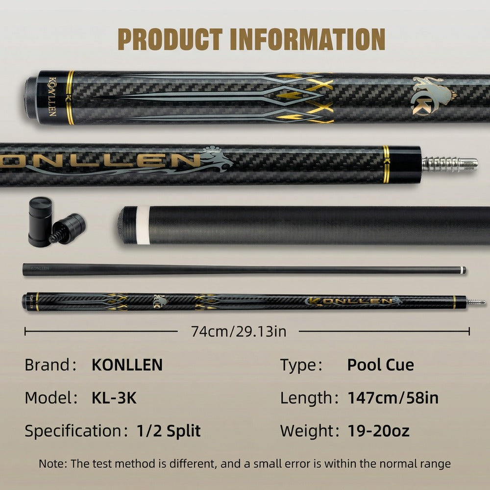 Konllen Dynasty Series Pool Cue – AK-3K - 12.5mm