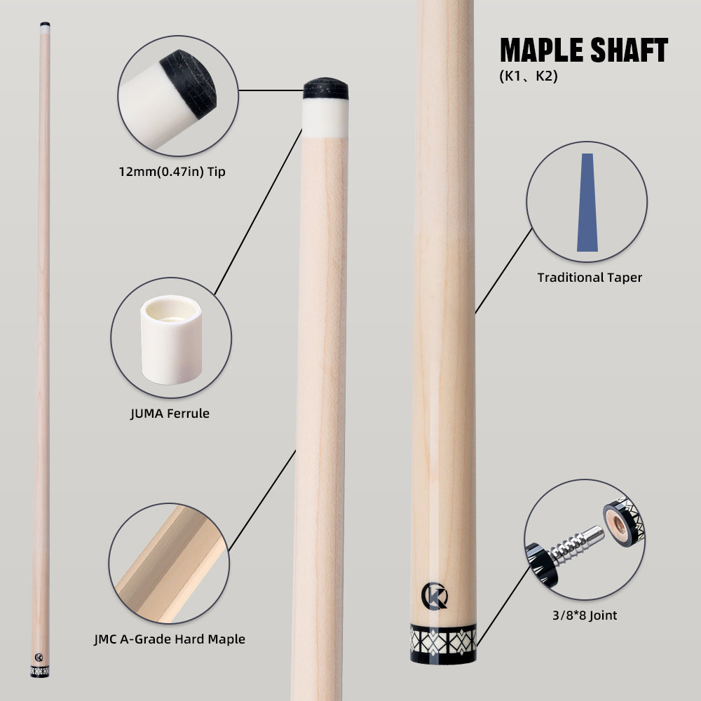 Konllen K-01 / K-02 Maple Shaft for Radial 12mm