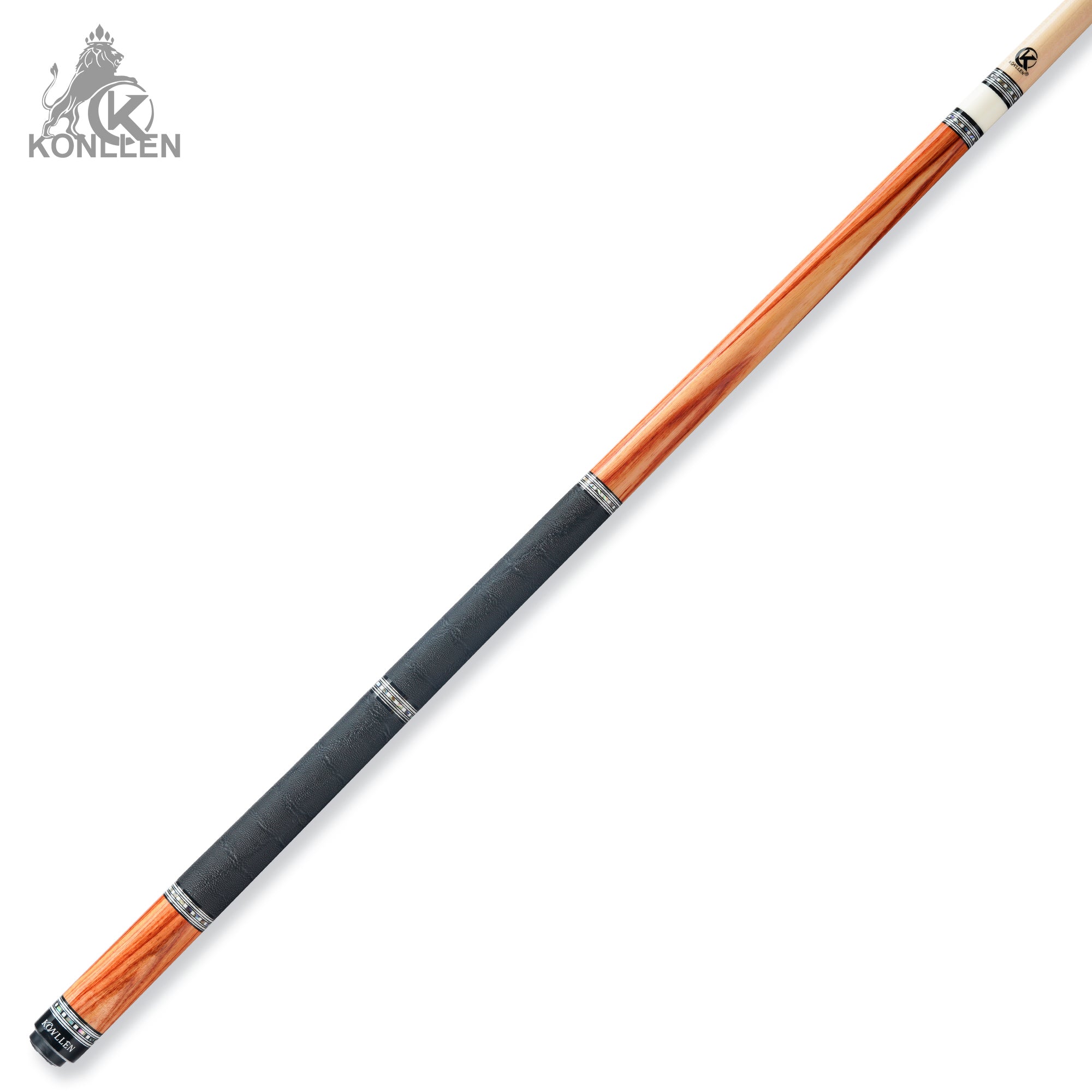KONLLEN AKA-3-M Low Deflection Pool Cue Tulipwood Handmade Inlay