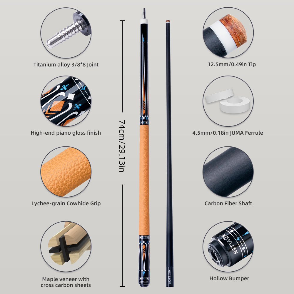 Konllen Spectra Series – Amber Yellow Pool Cue – AK-09F