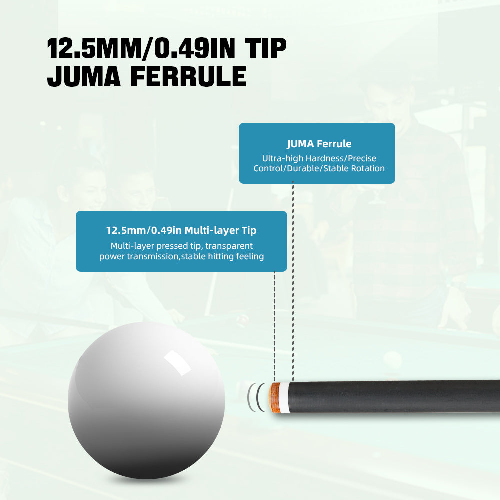 Eje de fibra de carbono Konllen para junta radial con punta de 12,5 mm