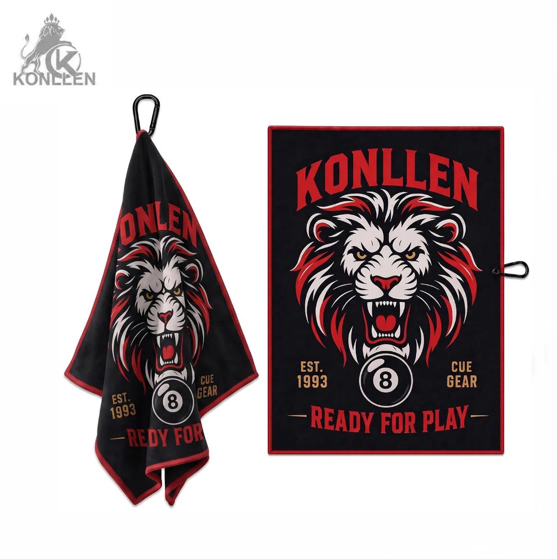 Konllen Billiards Cue Clean Towel Lion