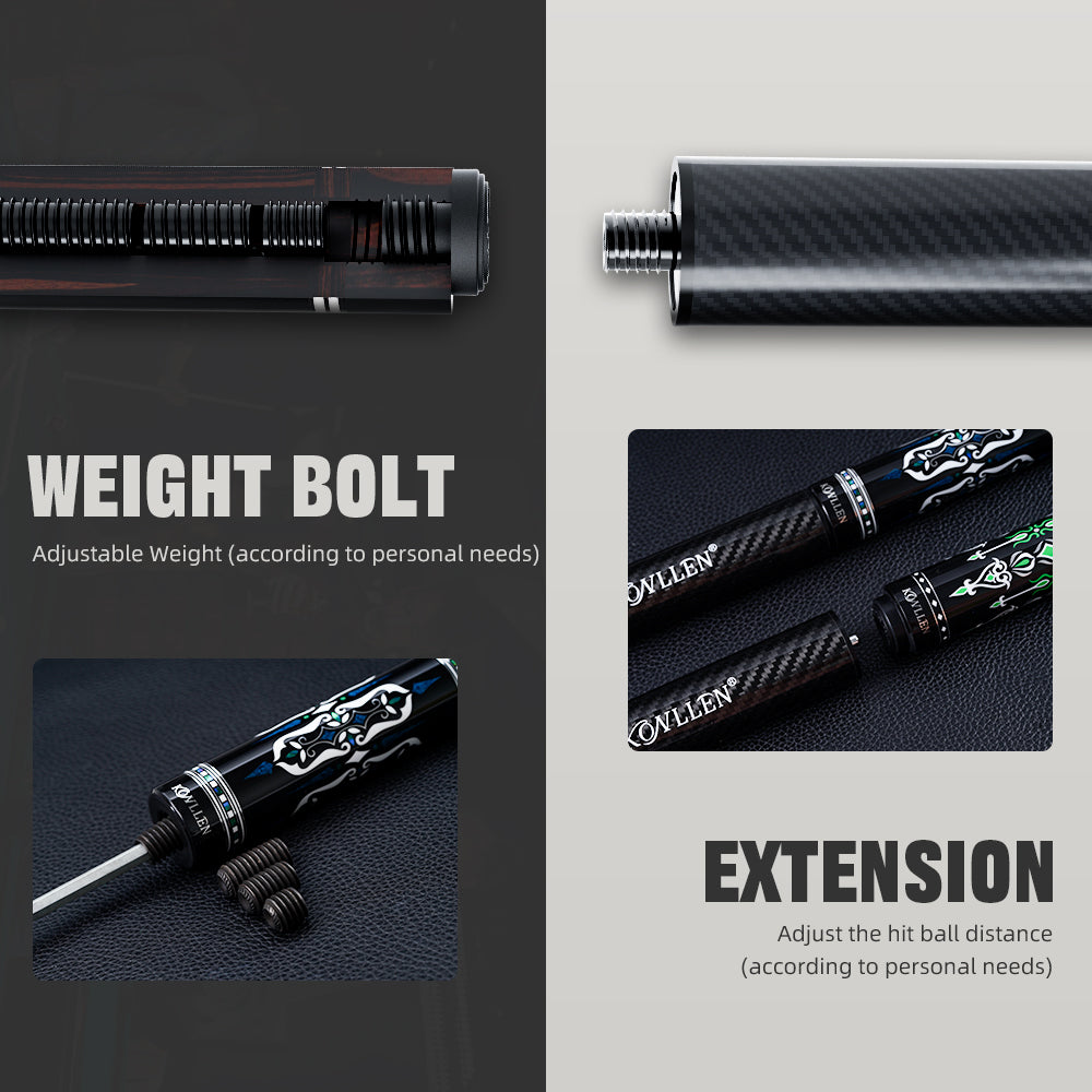 Konllen Spectra Series – Midnight Black / Granny Smith Pool Cue