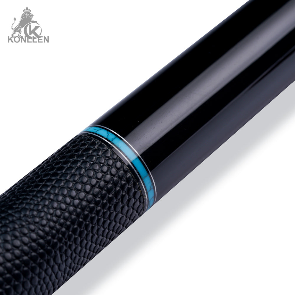 Konllen 2.0 Series AK75-12FA - Ebony Turquoise Inlaid Butt - Lizard Grain Cowhide Wrap - 11.8mm / 12.5mm