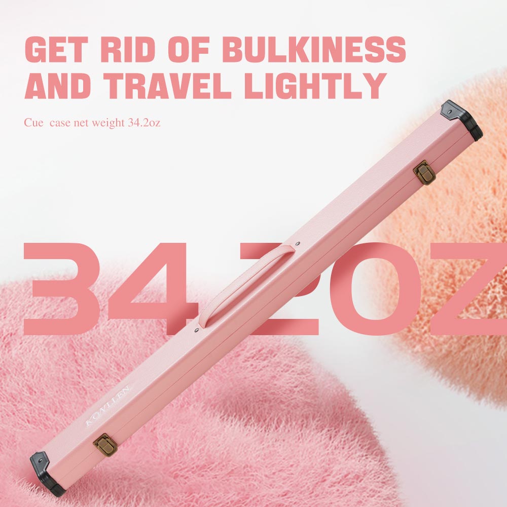 Konllen PU Pink Hard Wooden Box - 1 Butt x 1 Shaft