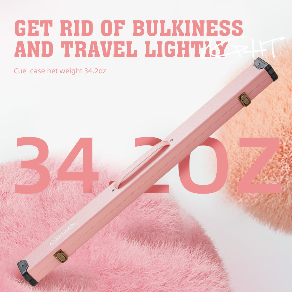 PU pink hard wooden box - 1 Butt x 1 Shaft