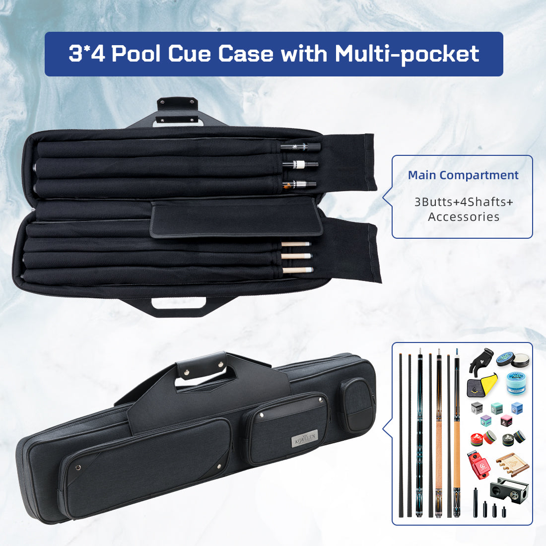 Oxford cloth soft Case - 3 Butts x 4 Shafts