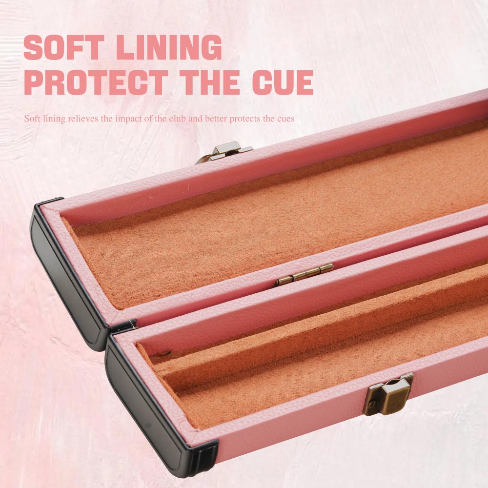 Konllen PU Pink Hard Wooden Box - 1 Butt x 1 Shaft