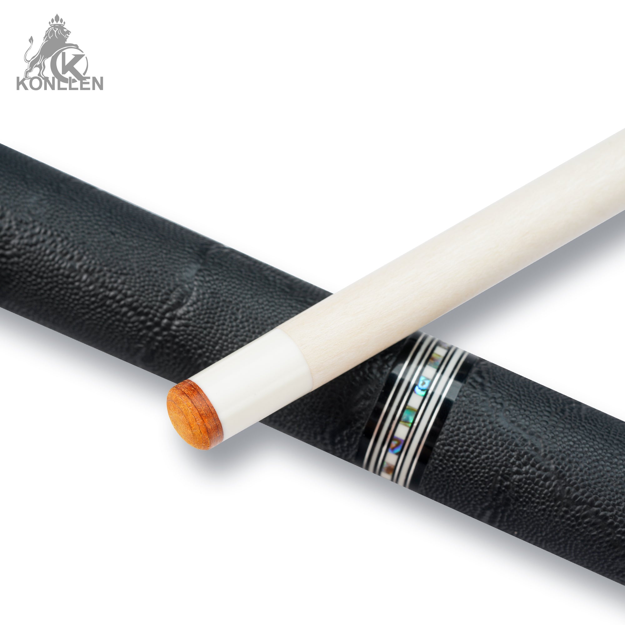 KONLLEN AKA-3-M Low Deflection Pool Cue Tulipwood Handmade Inlay