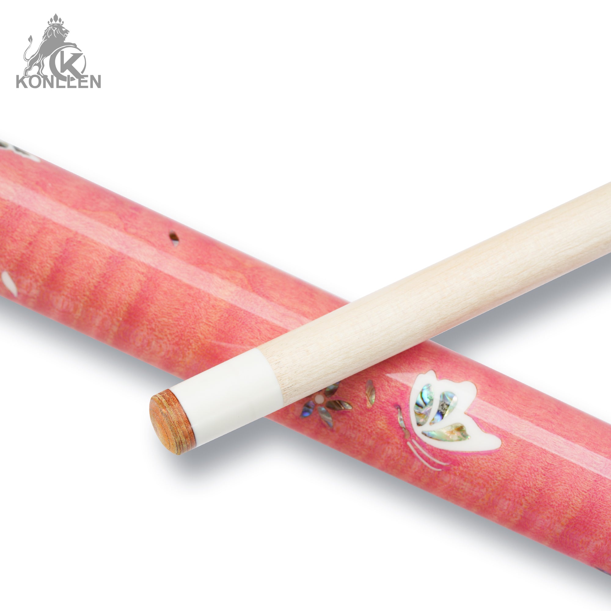KONLLEN AK-KB-Pink Low Deflection Carbon-tube Maple Pool Cue