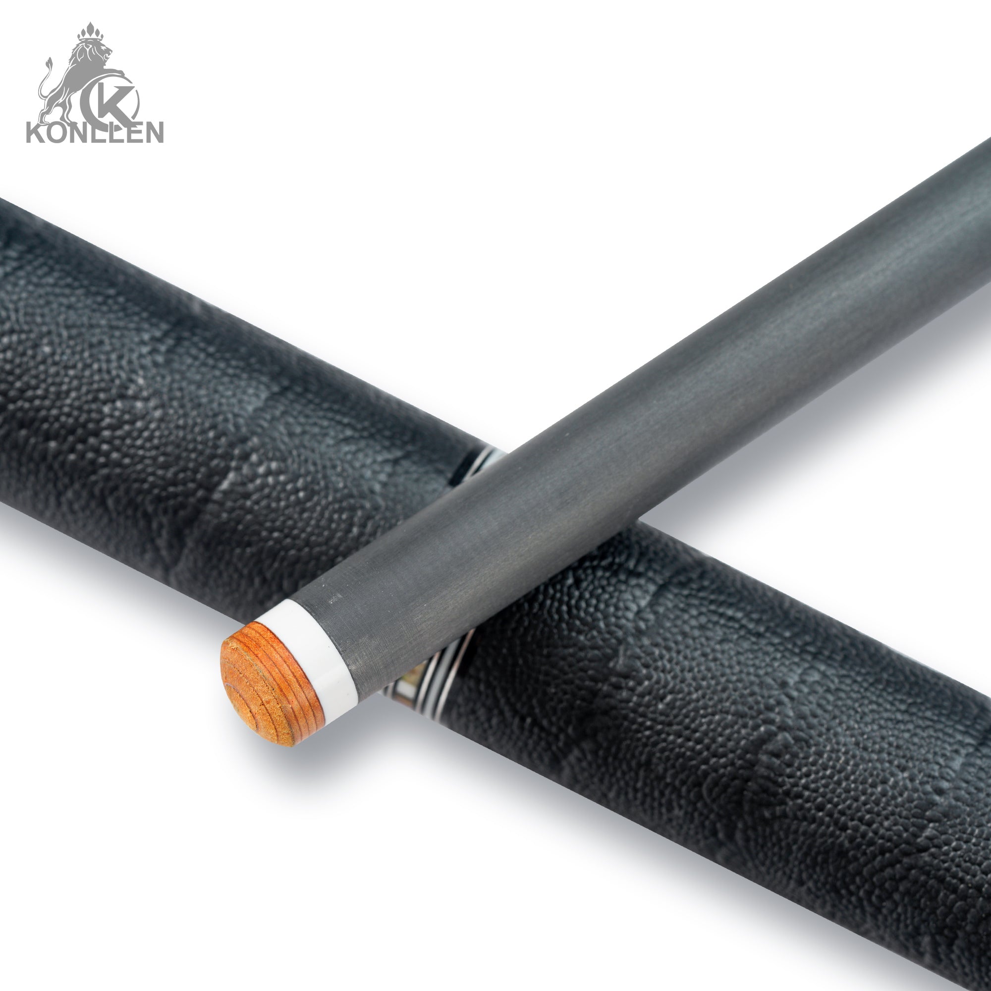 KONLLEN AXA-H1F Low Deflection Pool Cue Pink-Dyed Tigerwood Handmade Inlay