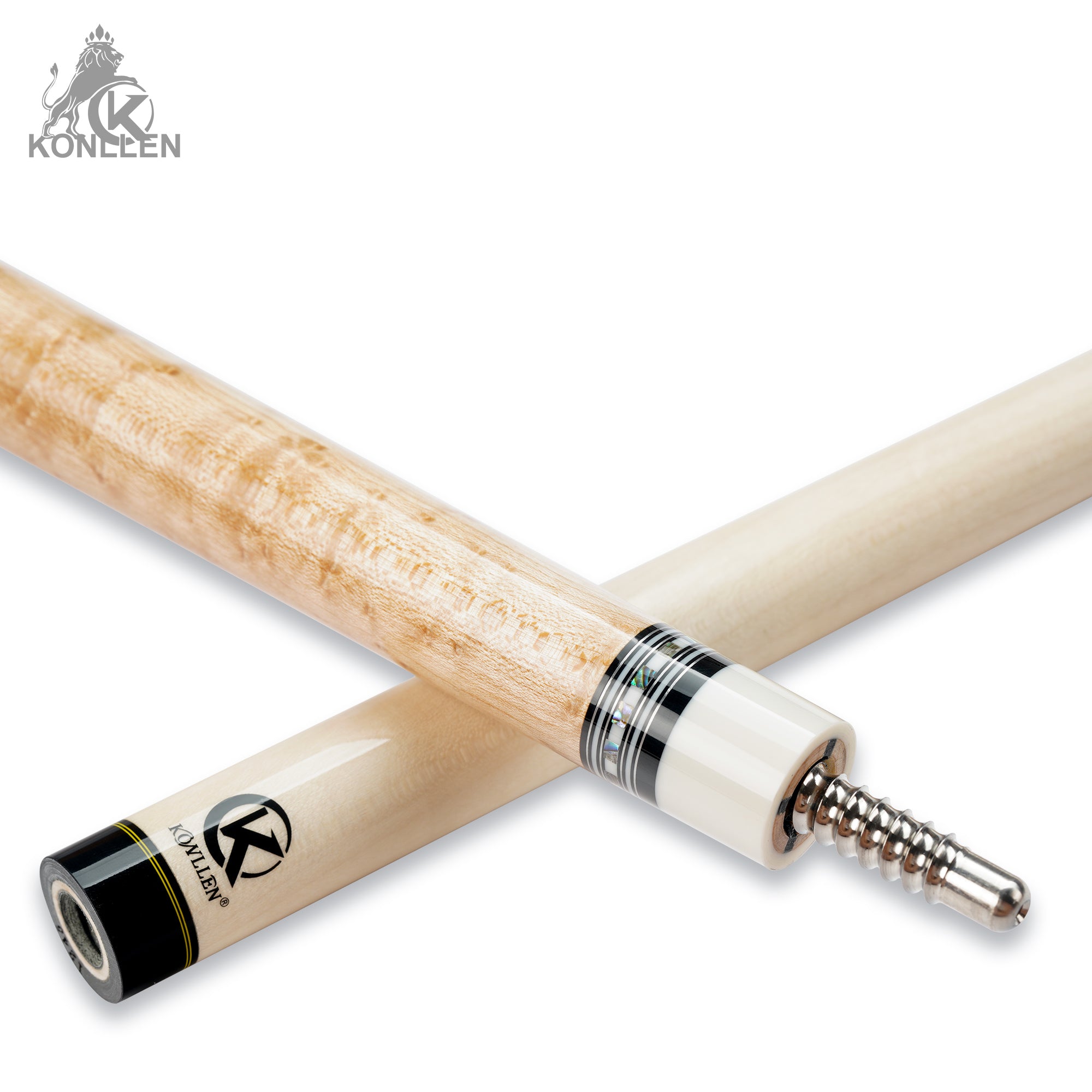 KONLLEN AXA-N1F Low Deflection Pool Cue Bird's Eye Maple Handmade