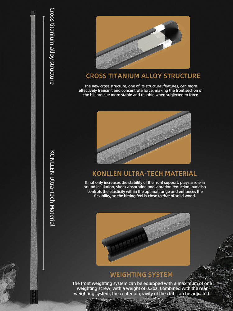 Single Pool Shaft - Radial Pin - 11.8mm