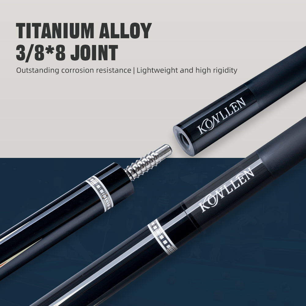 Konllen Spectra Series – Midnight Black / Celestial Blue Pool Cue