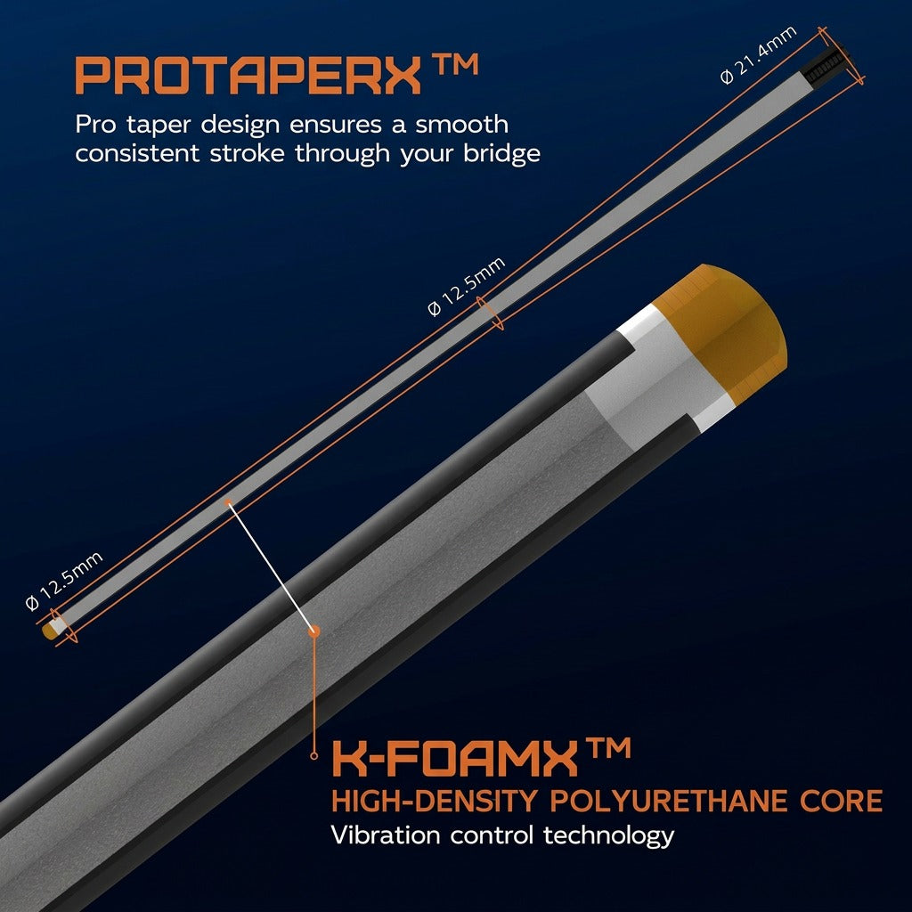 Konllen Spectra Series – Navy Sapphire Blue Pool Cue – AK-04F - 12.5mm