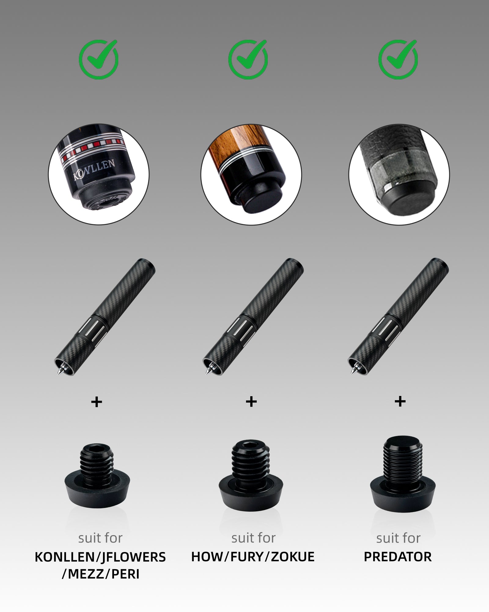 Matte Retractable Extension Bullet Joint