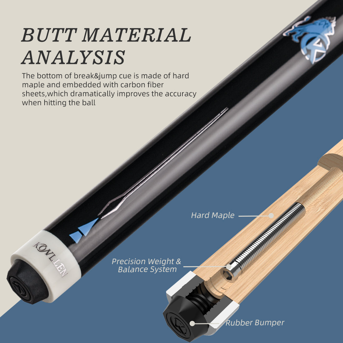 Konllen AK-BJ1 Break Jump Cue | KONLLEN billiards Konllen AK-BJ1 Break Jump Cue | KONLLEN billiards