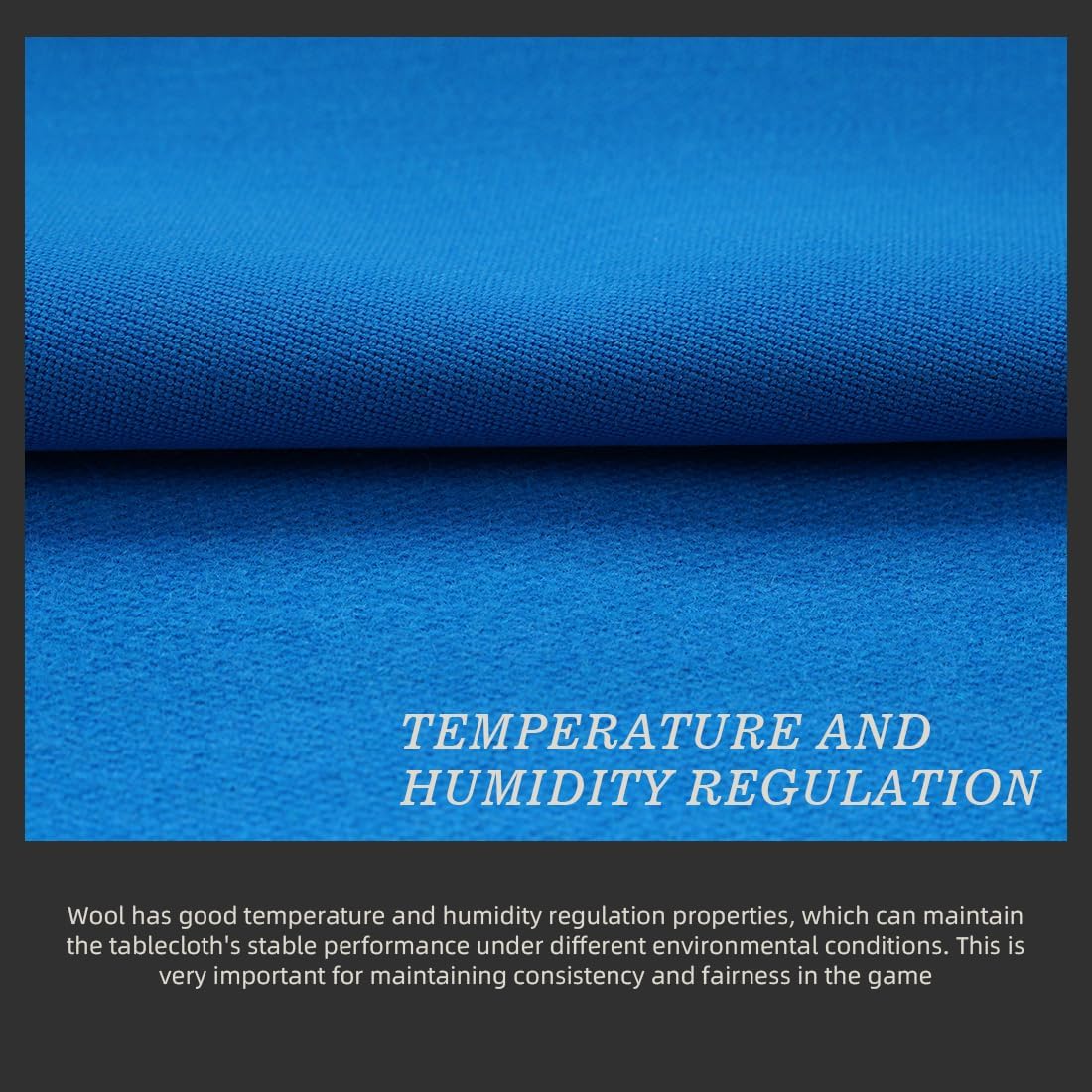 KONLLEN 9' Pool Table Felt with 6 Cloth Strips Blue