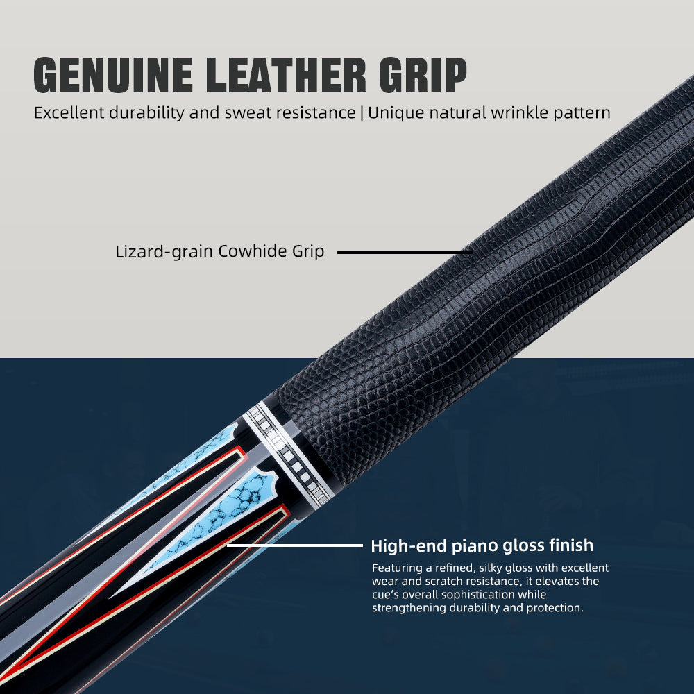 Konllen Spectra Series – Midnight Black / Celestial Blue Pool Cue