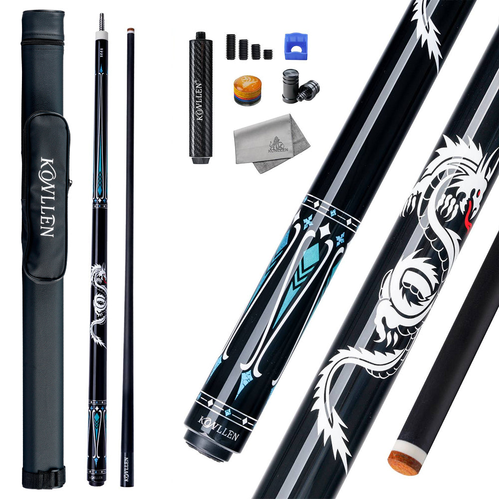 Konllen Dragon Series – Sapphire Blue Pool Cue – AK-10BF