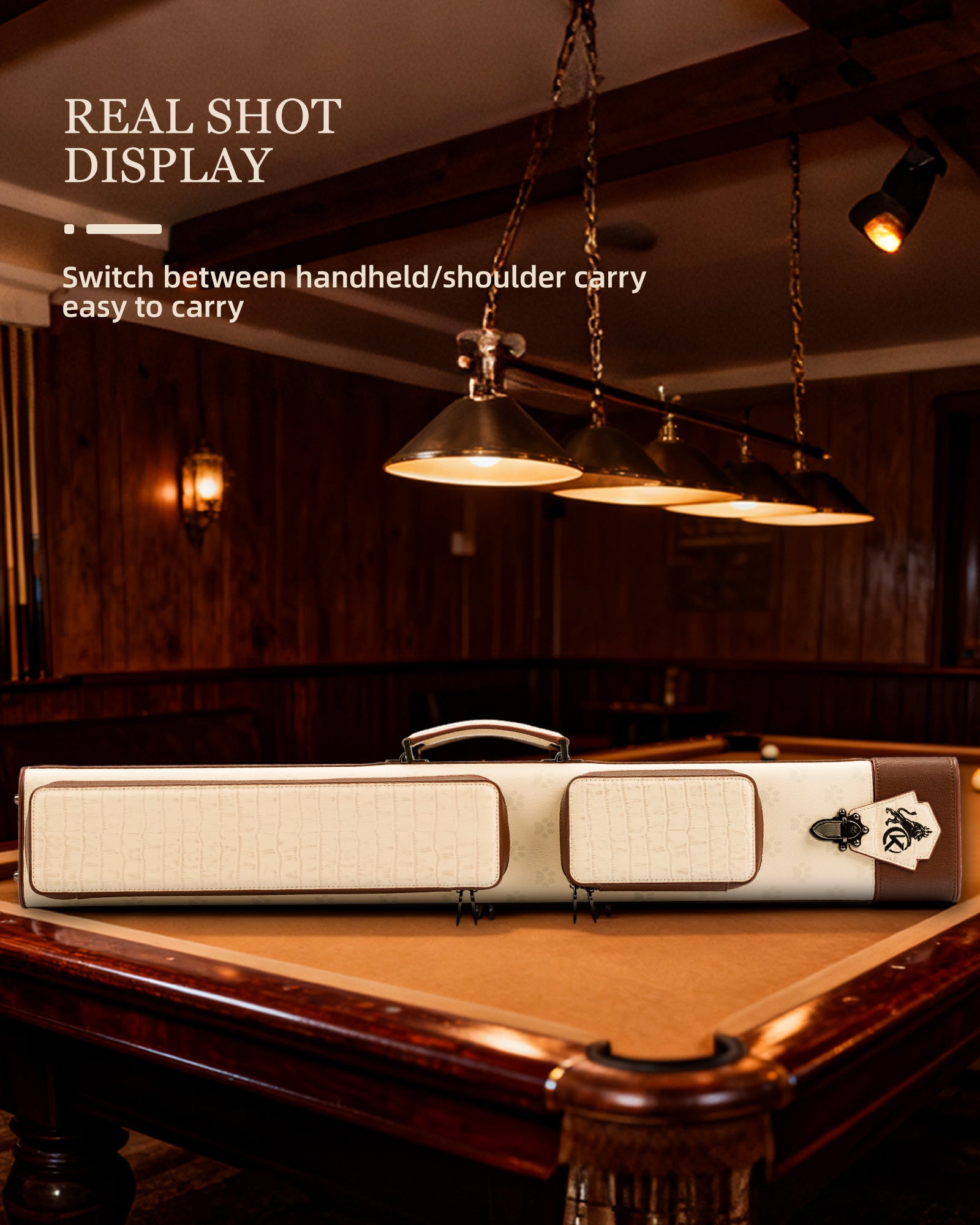 VintageLine Series 2x4 Pool Cue Case – 2 Butts & 4 Shafts