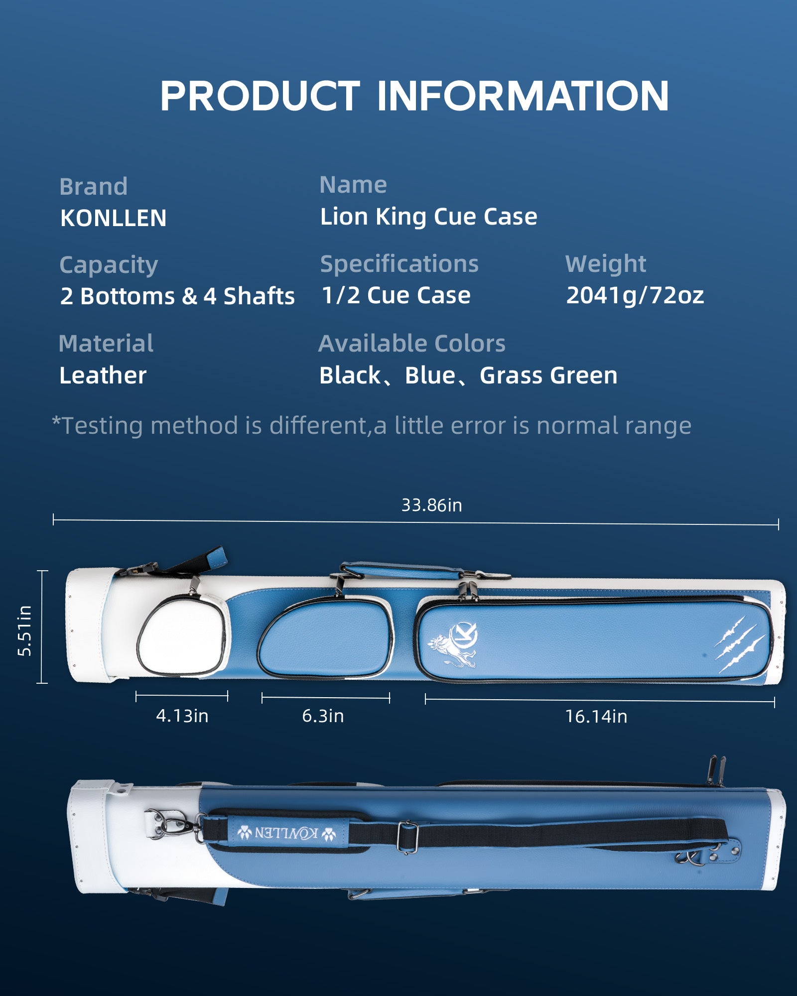 Vỏ cứng bằng da bò - 2 mông x 4 trục