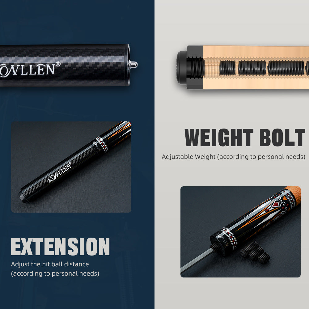 KF-CUE (AWENS CUSTOM CUES) エボニー6剣 KF-CUE (AWENS CUSTOM CUES) エボニー6剣