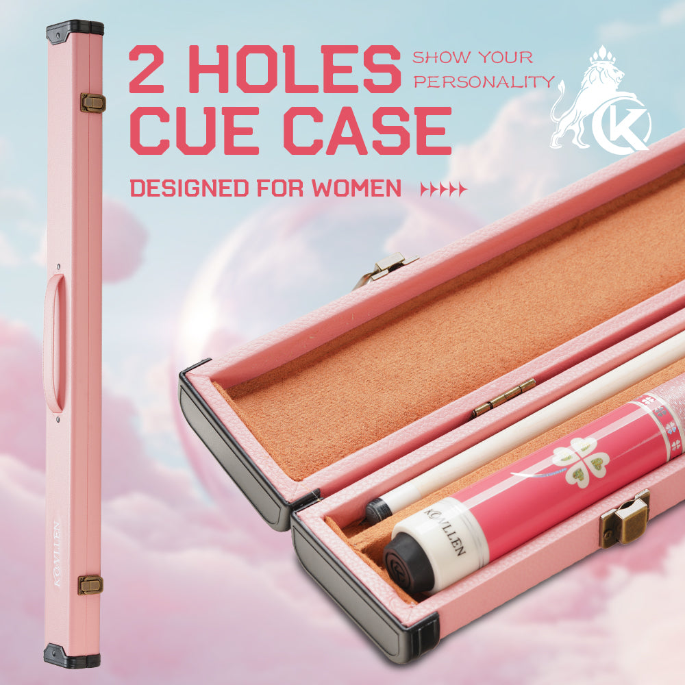 PU pink hard wooden box - 1 Butt x 1 Shaft